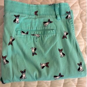 Flag & Anthem Men's Dog Embroderied‎ Shorts Golf Casual Flat Front Mens Size 36